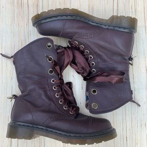 Dr. Martens Aimilie Oxblood Union Jack Combat Boot